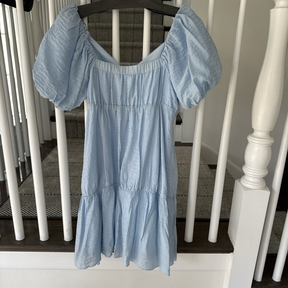 BP Light Blue Gathered Dress